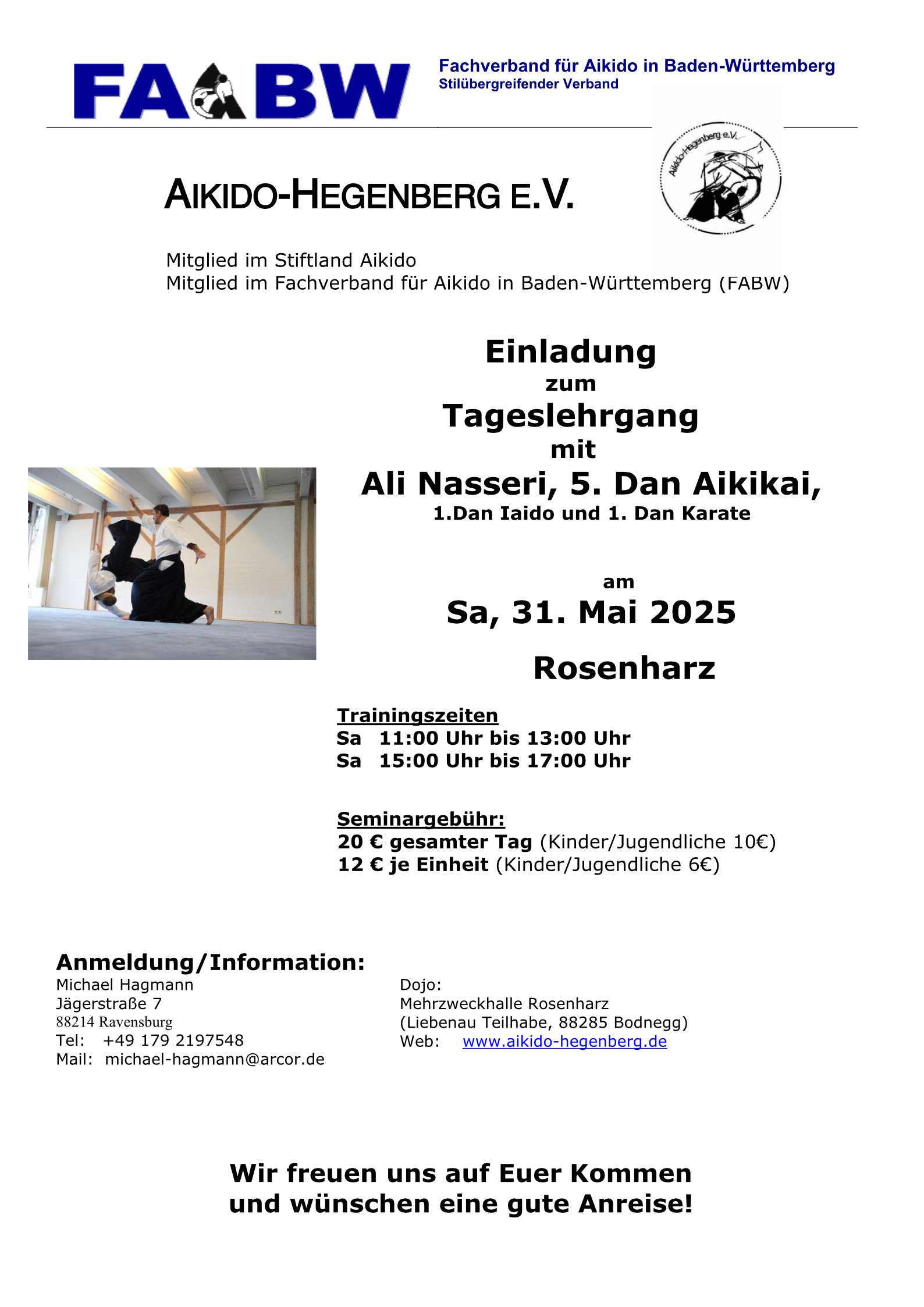 Ausschreibung FABW Ali Nasseri Aikido Hegenberg 2025 
