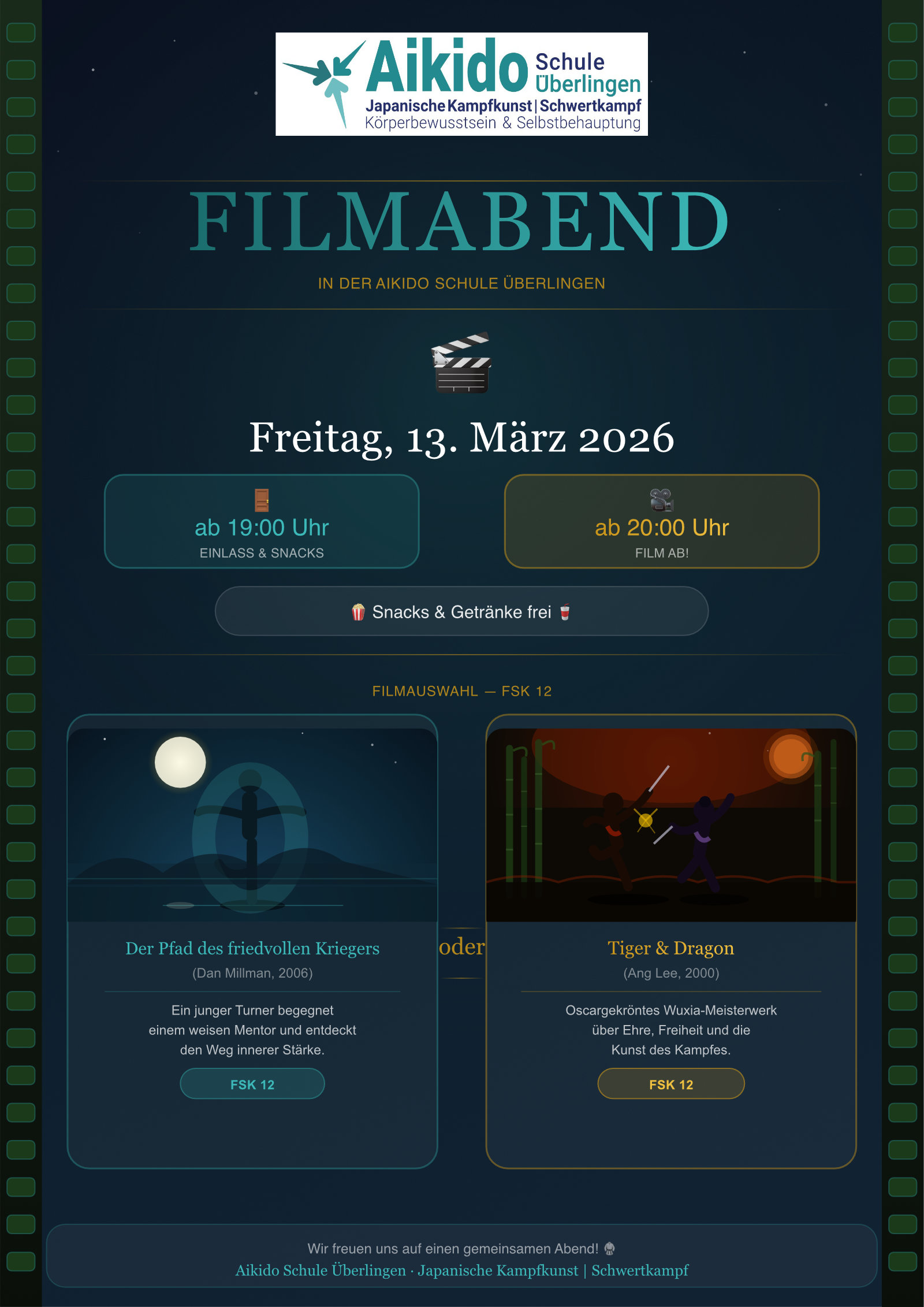 aikido filmabend poster
